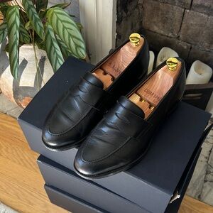 Classic Black Leather Men's Penny Loafers